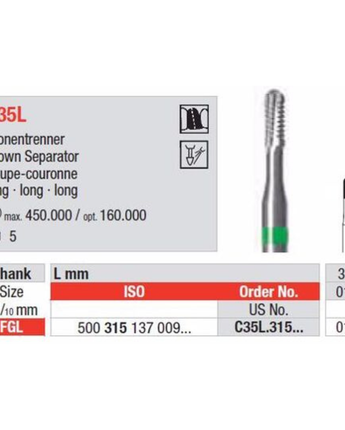 Edenta Kronseparator FG C35L 012