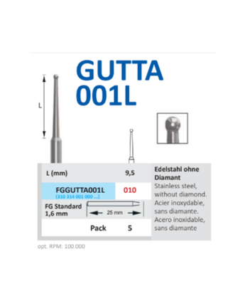 Horico Diamantfräs FG Gutta 001L 010