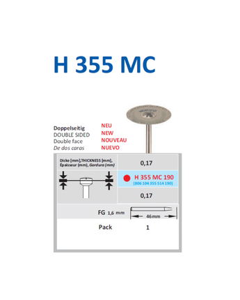 Horico Superdiaflex Diamantskiva - H 355MC 190