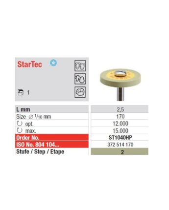 Edenta StarTec ST1040 gult hjul