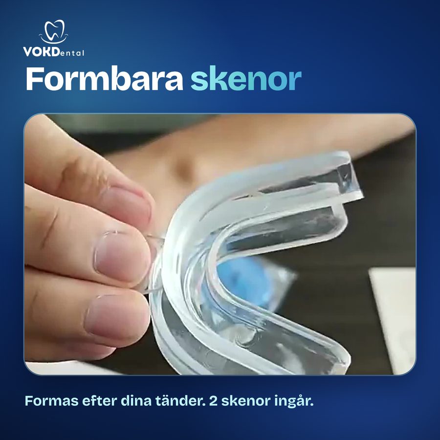 Formbar skena till tandblekningskitet