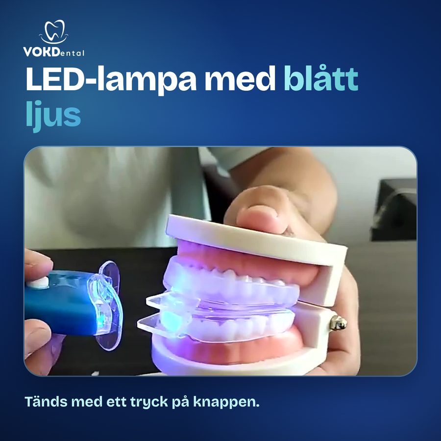 LED-lampa med blått ljus till tandblekningskitet